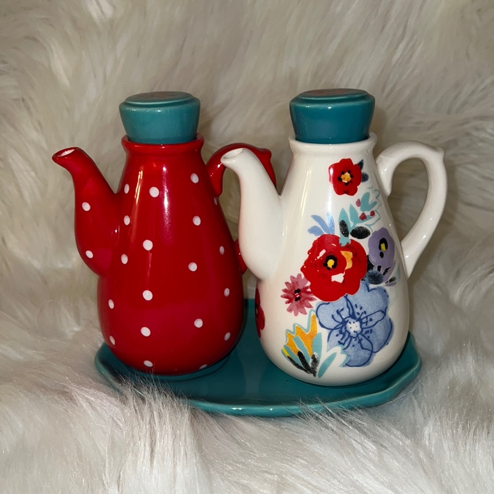Pioneer Woman - Oil & Vinegar Dispenser Set - Flea Market Floral